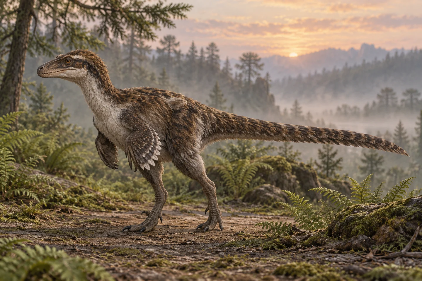 Illustrative reconstruction of Adasaurus mongoliensis; covering, colors and unpreserved anatomy are hypotheses.