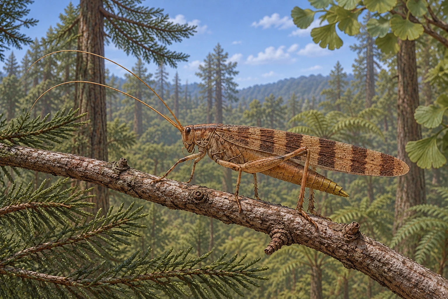 Illustrative life reconstruction of Archaboilus in a period-appropriate environment; coloration and missing anatomy are interpretations.