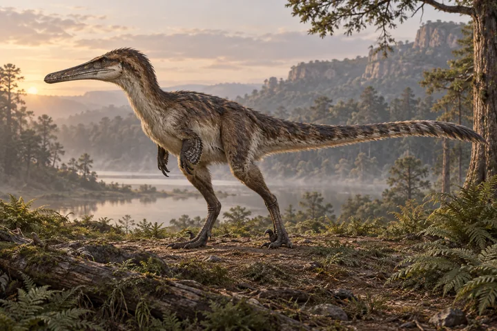 Illustrative reconstruction of Austroraptor; color and soft tissues remain interpretive.