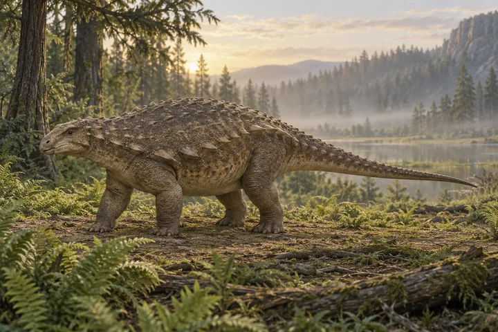 Illustrative reconstruction of Cedarpelta bilbeyhallorum; colors, soft tissues and missing anatomy remain interpretive.