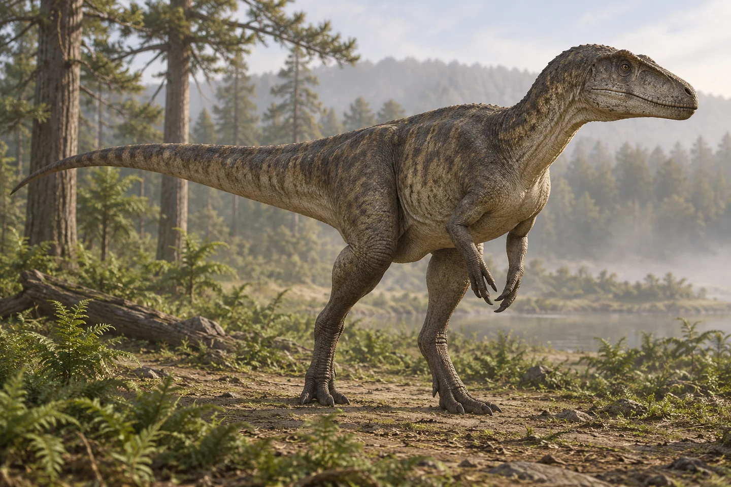 Artistic reconstruction of Chilantaisaurus; colors and restored soft tissues are illustrative.