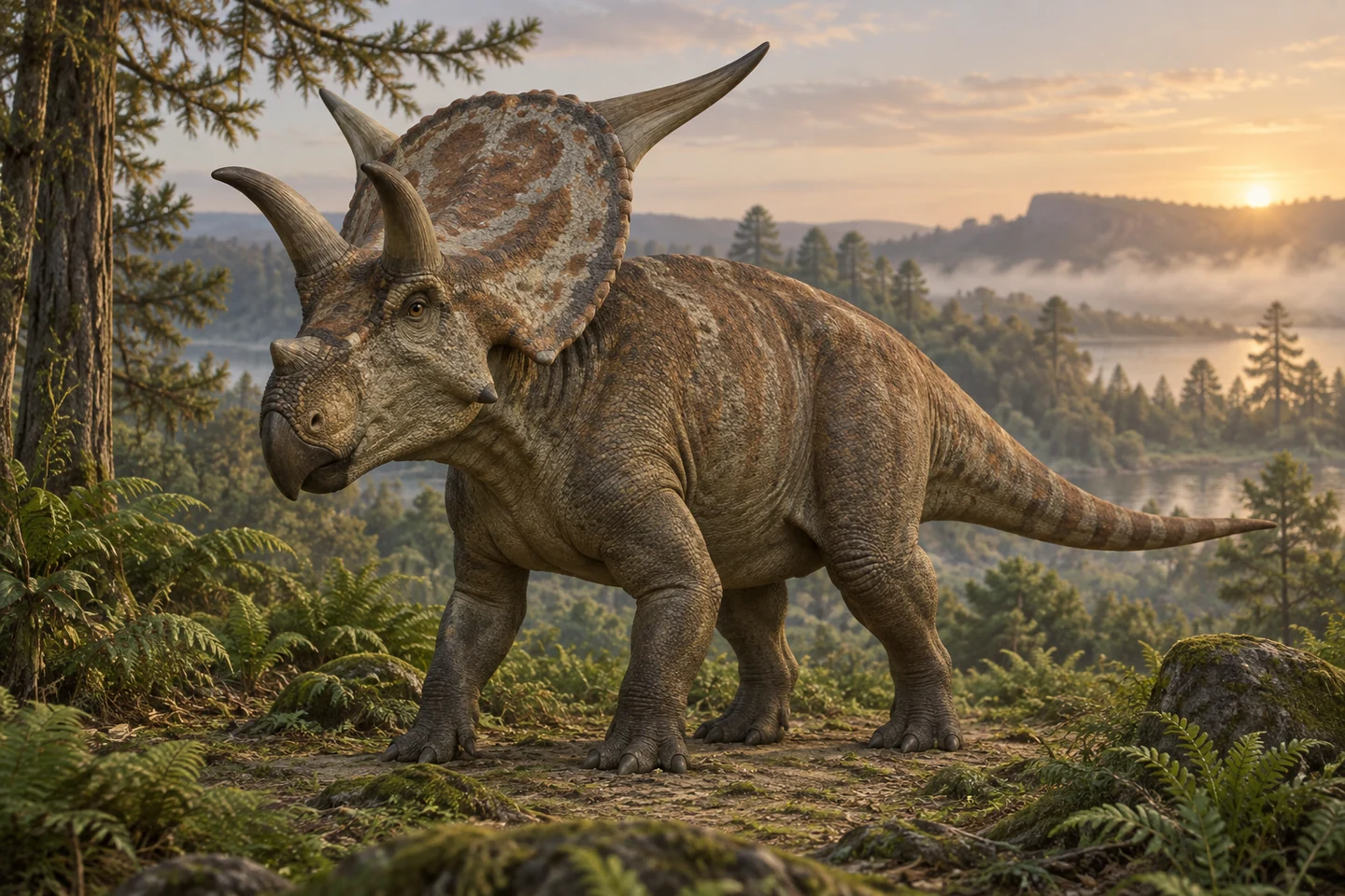 Illustrative reconstruction of Diabloceratops; color and soft tissues remain interpretive.