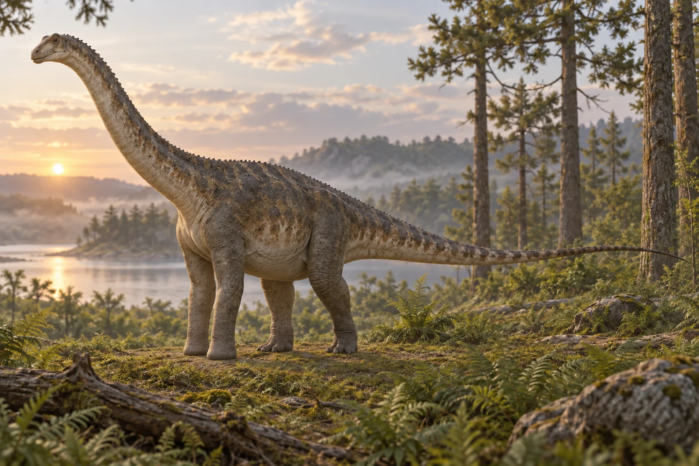 Artistic reconstruction of Europasaurus; colors and soft tissues are illustrative.
