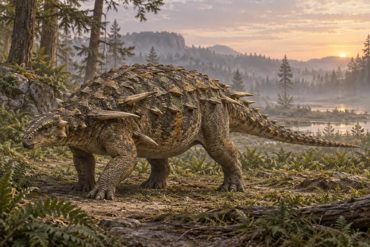 Illustrative reconstruction of Gastonia; color and soft tissues remain interpretive.