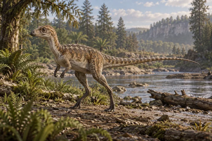 Artistic reconstruction of Hypsilophodon; colors and soft tissues are illustrative.