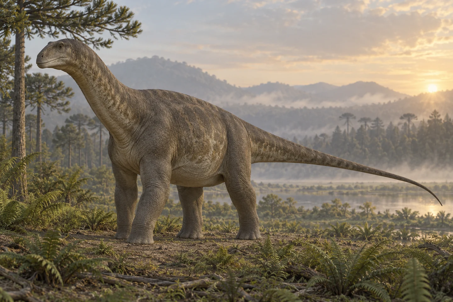 Artistic reconstruction of Isisaurus; colors and soft tissues are illustrative.