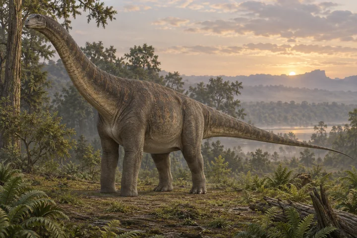 Artistic reconstruction of Malawisaurus; colors and soft tissues are illustrative.