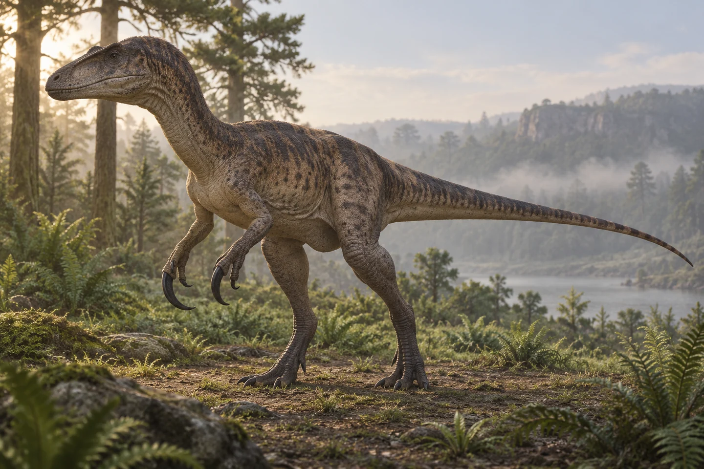 Artistic reconstruction of Megaraptor; colors and restored soft tissues are illustrative.