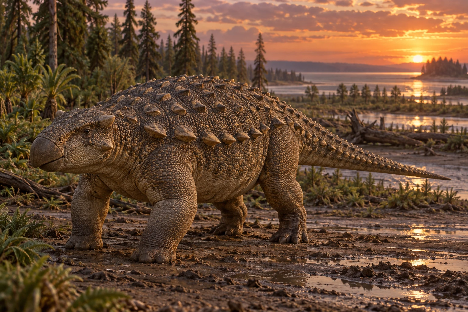 Illustrative reconstruction of Peloroplites cedrimontanus; missing anatomy, pose, skin and colors are hypotheses.