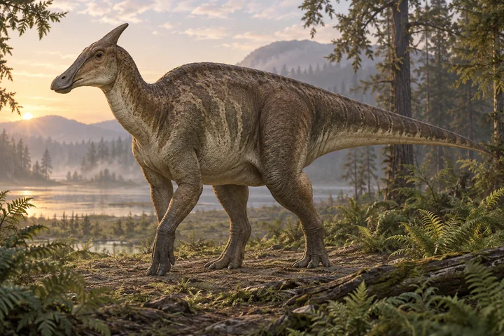 Illustrative reconstruction of Saurolophus angustirostris.